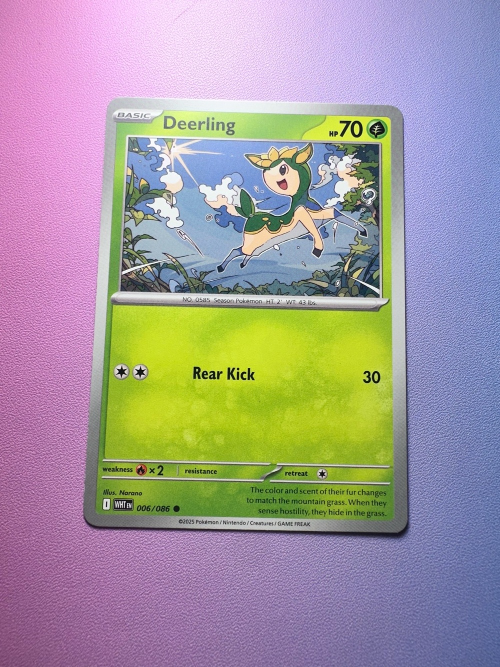 deerling - 006/086 (common) — pokémon: white flare